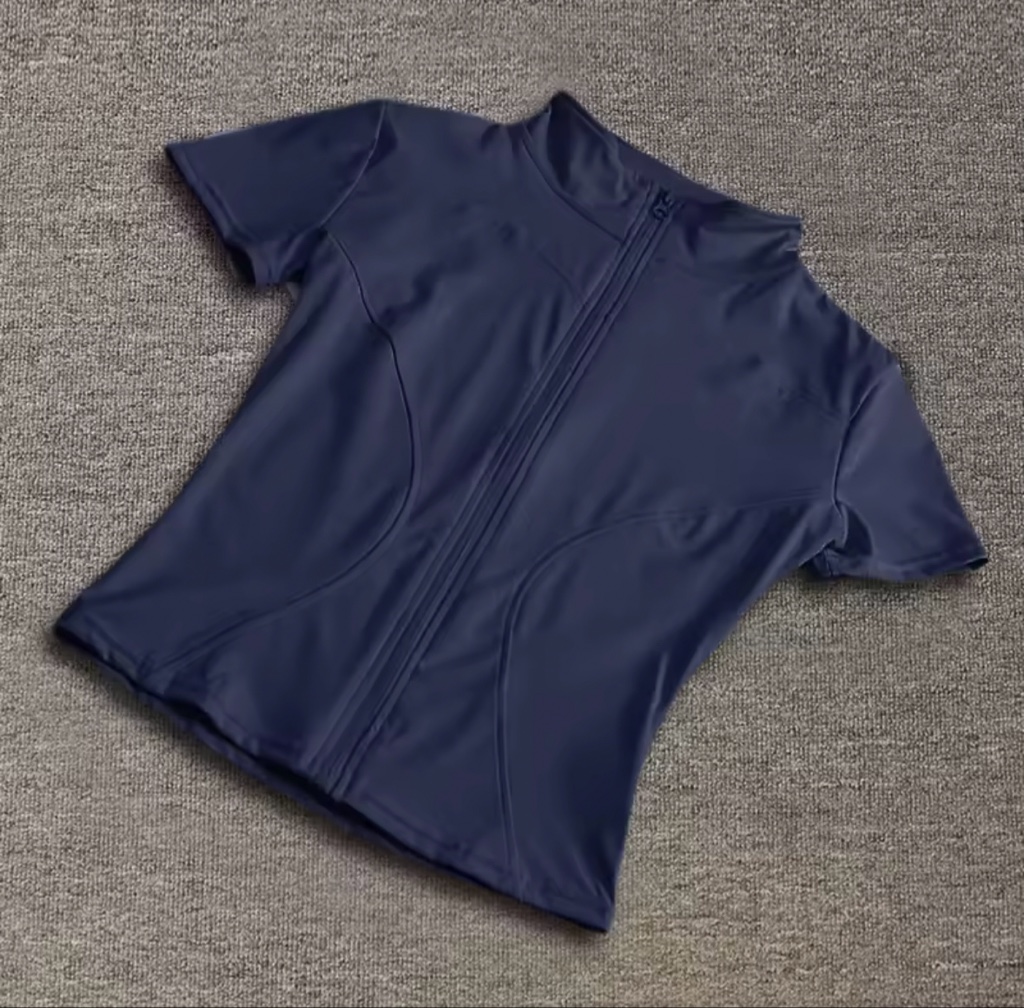 Camisa Deportiva Sculpt Zip M Azul
