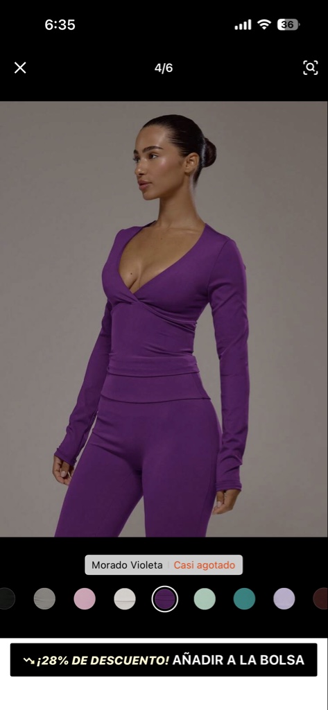 Musera Cross Sculpt Top S Morado