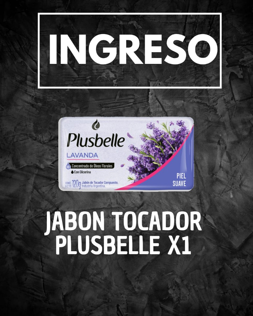 Jabón Tocador Plusbelle 120gr Lavanda