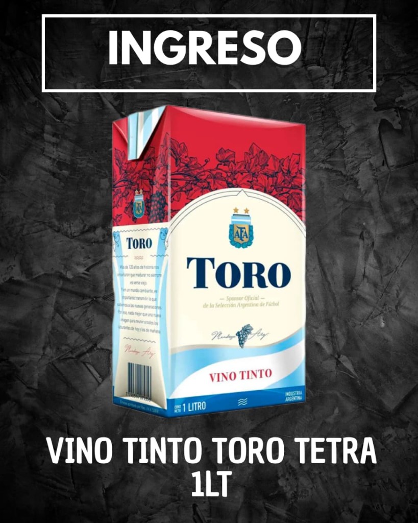 Vino Tinto Toro Tetra 1lt