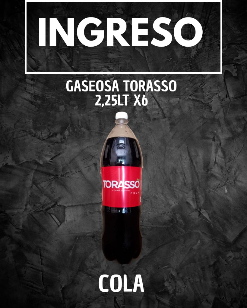 Gaseosa Torasso 2,25lt Cola
