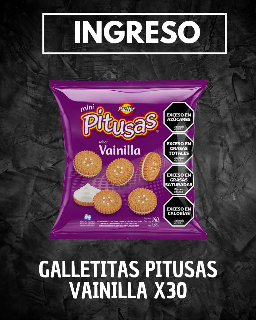 Galletitas Pitusas Vainilla 160gr