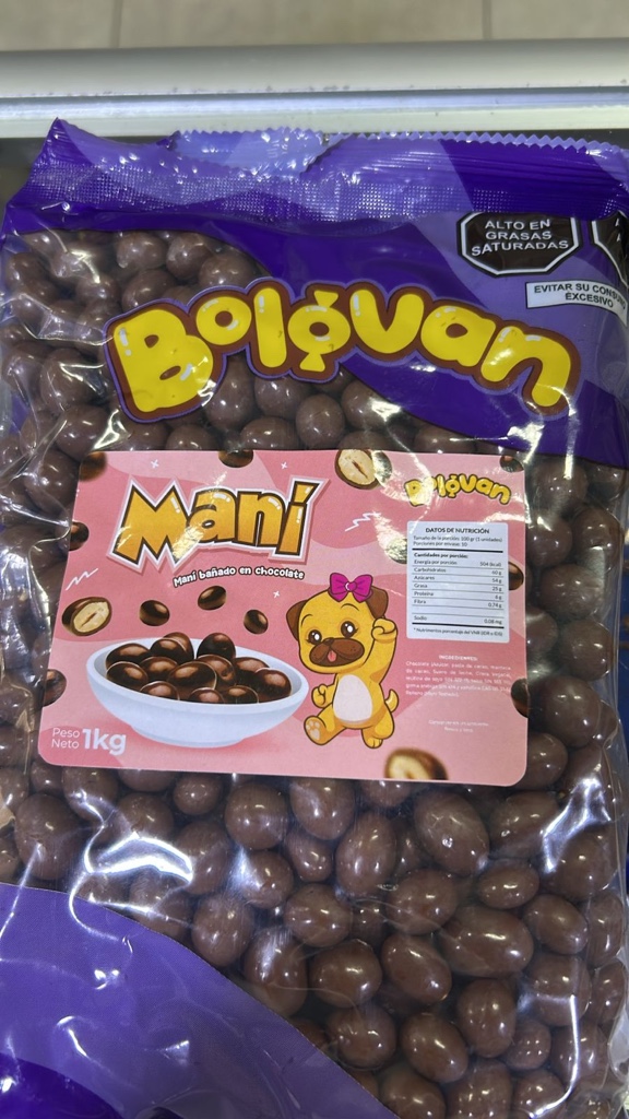 Maní con chocolate