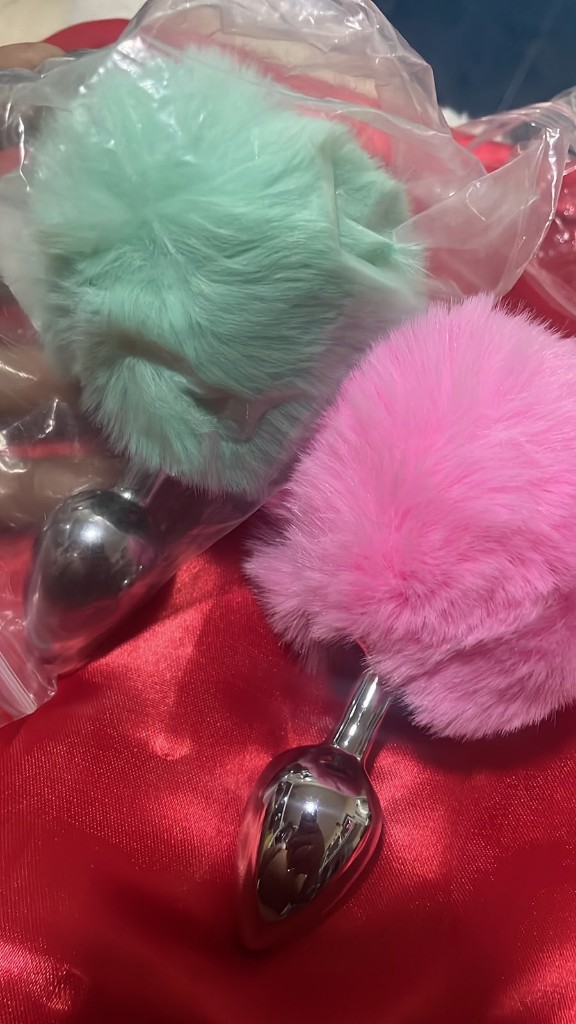 Anal plugue pelúcia rosa