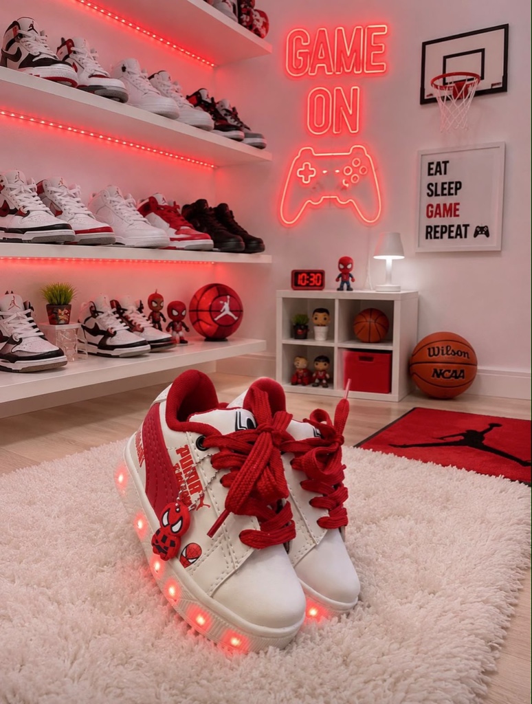 Tenis Spider-Man rojos