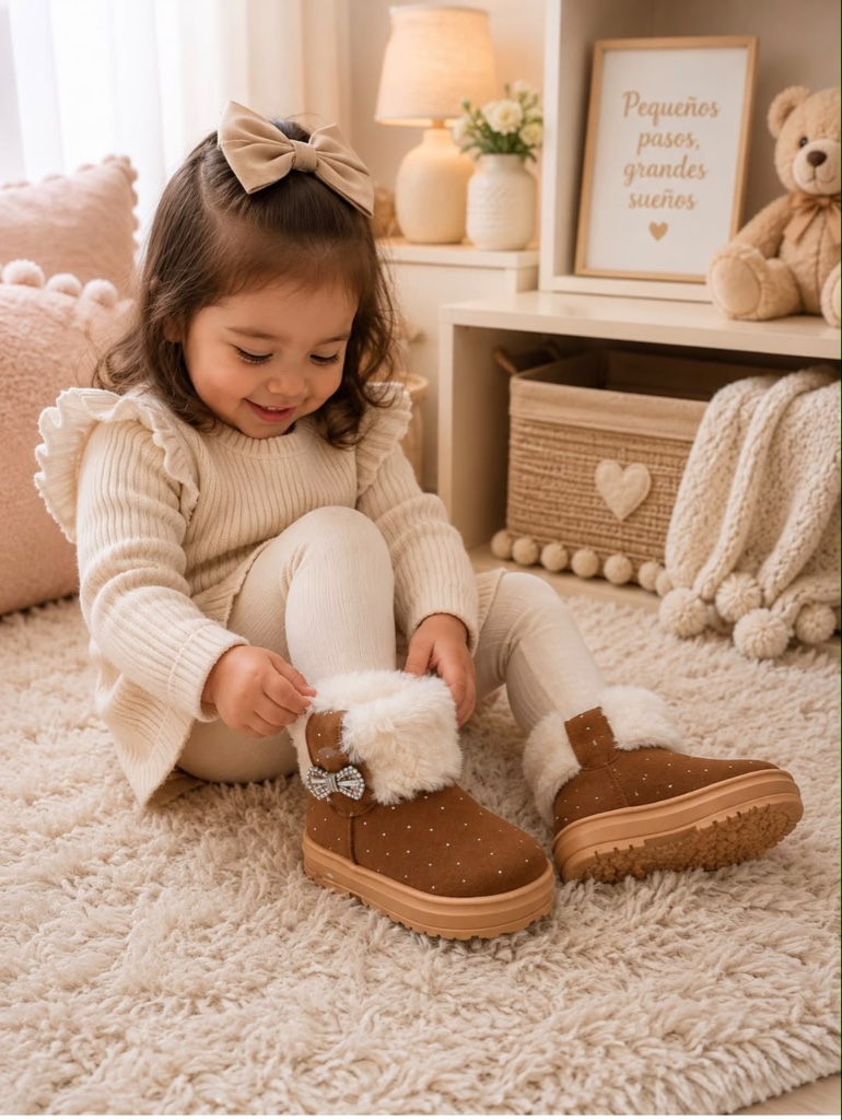 Botas cafe niña