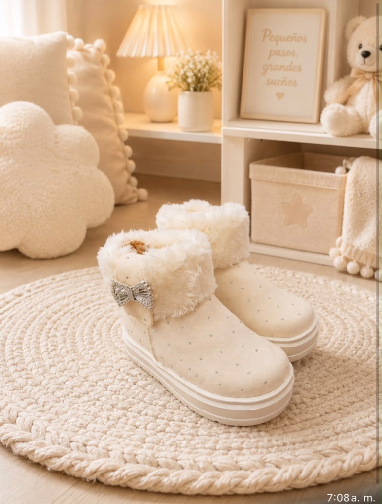 Botas beige de niña