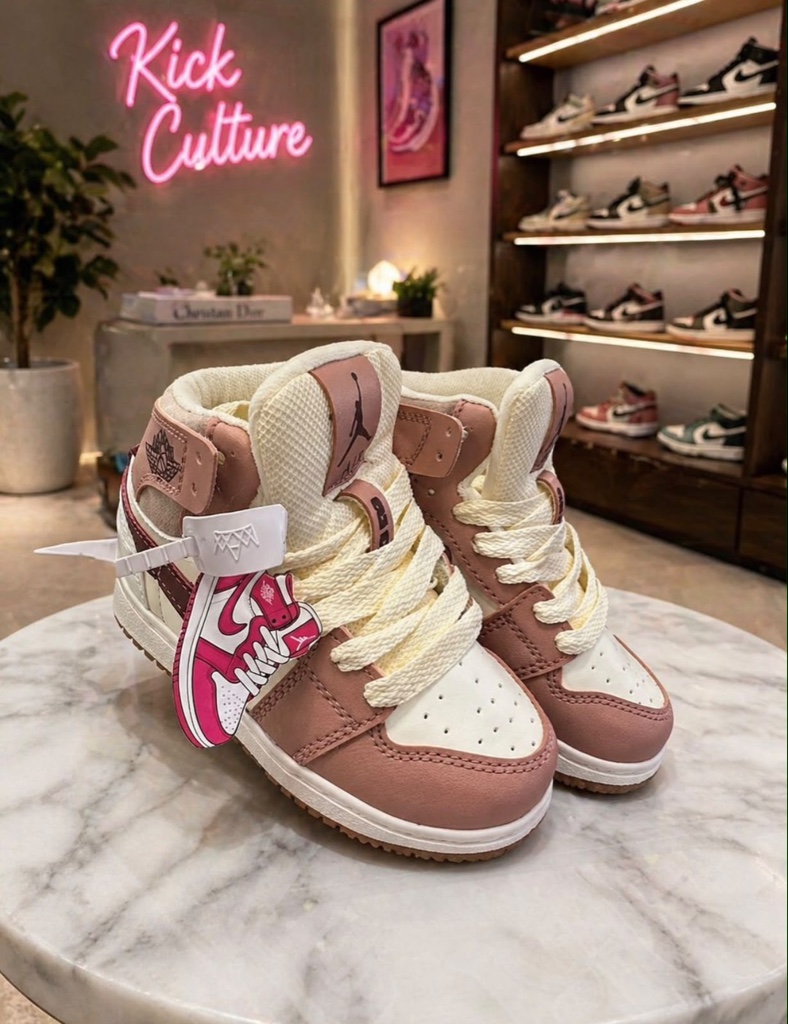 Jordan rosa y crema altas