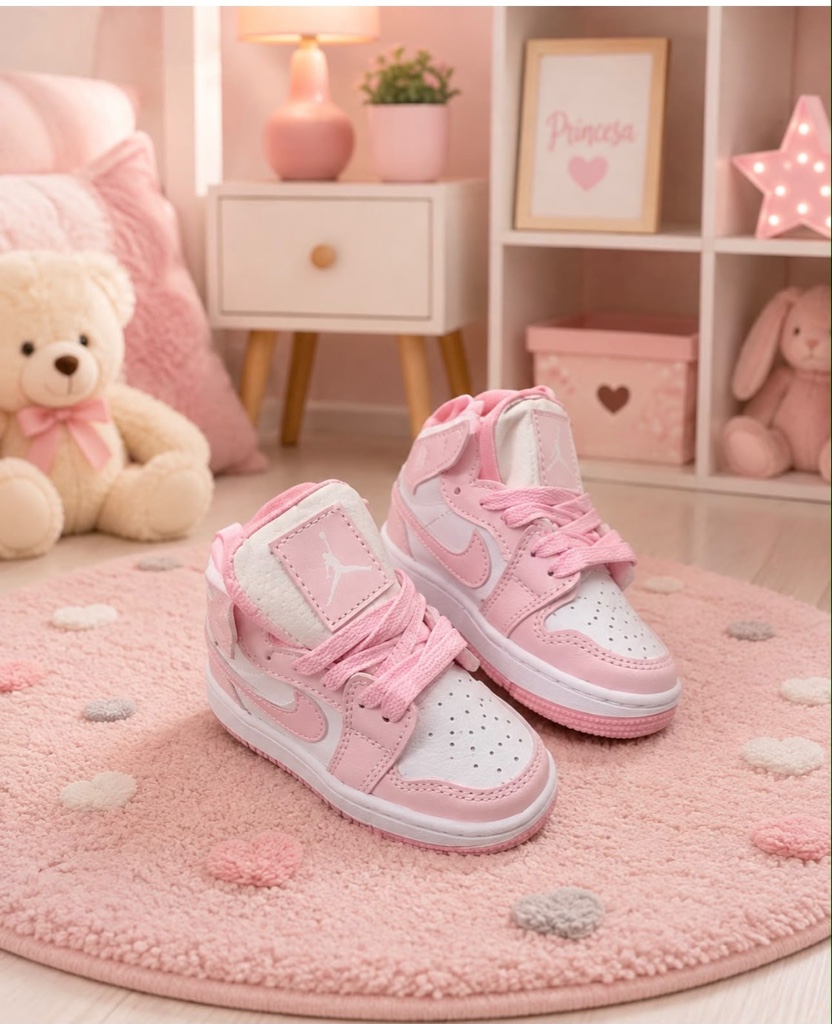 Jordan rosados infantiles