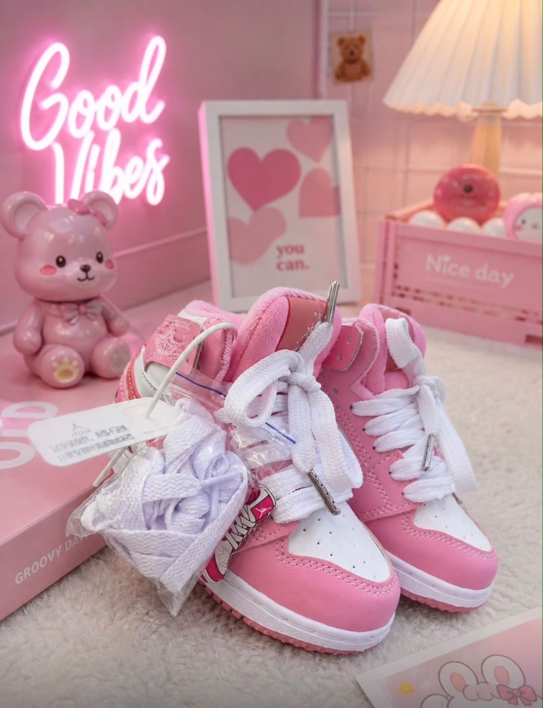 Tenis rosados infantiles