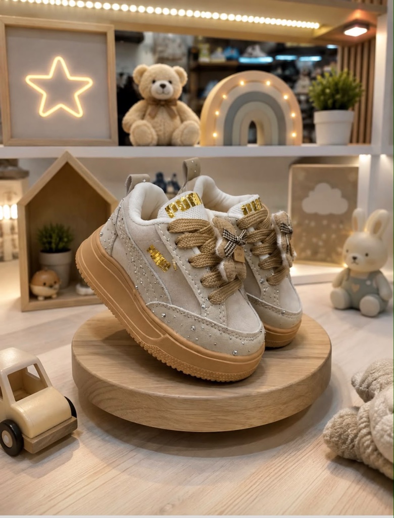 Tenis beige infantiles
