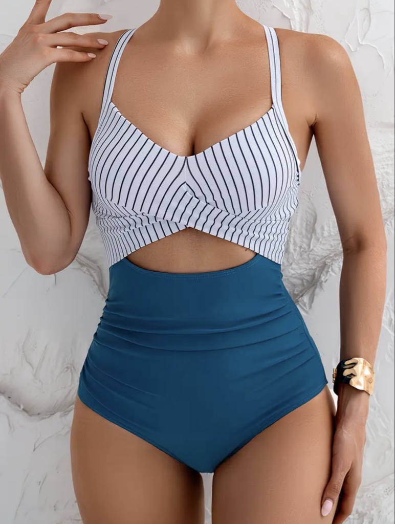 Traje de baño de rayas