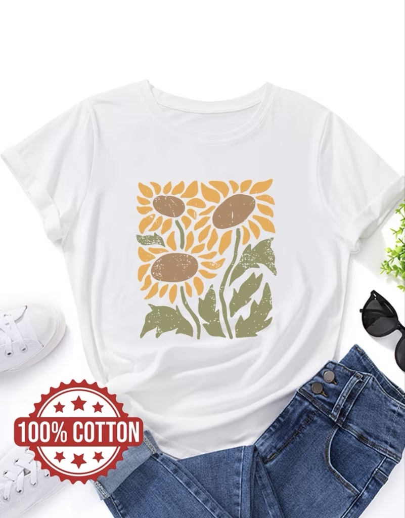 T-shirt de girasoles
