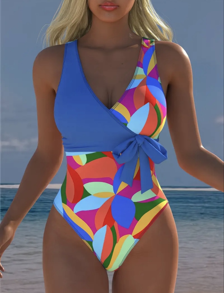 Traje se baño multicolor