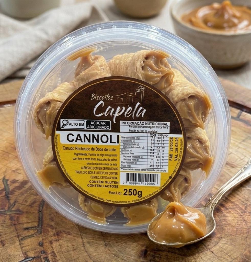 Capela Cannoli Doce de Leite 400g