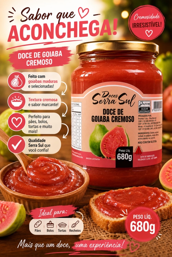 Doce de Goiaba Cremoso Serra Sul 680g