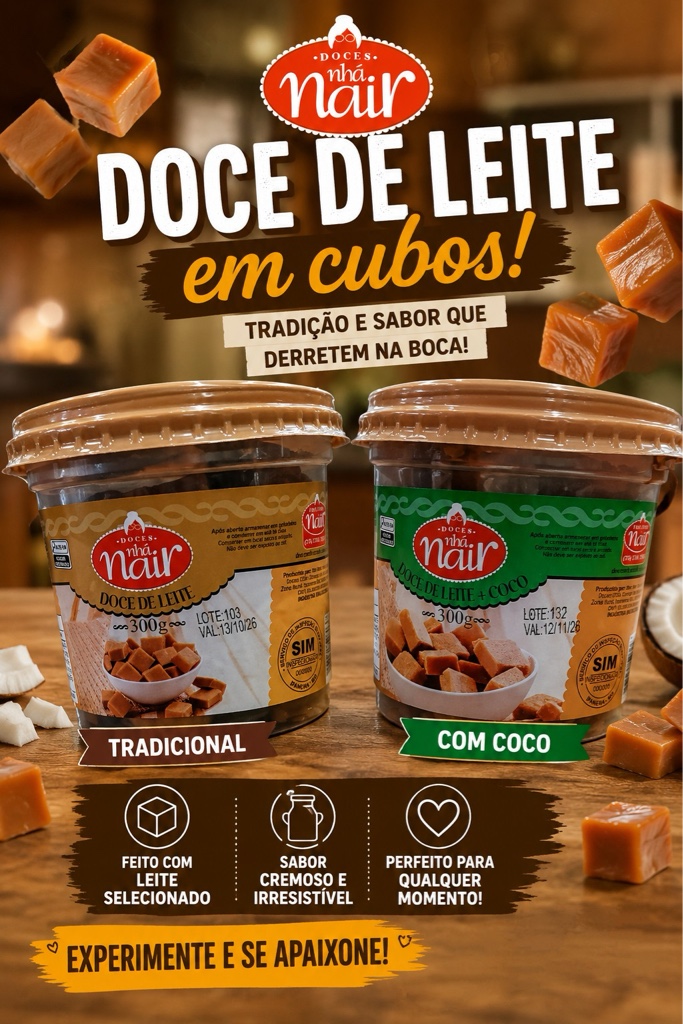 Doce de Leite em cubos