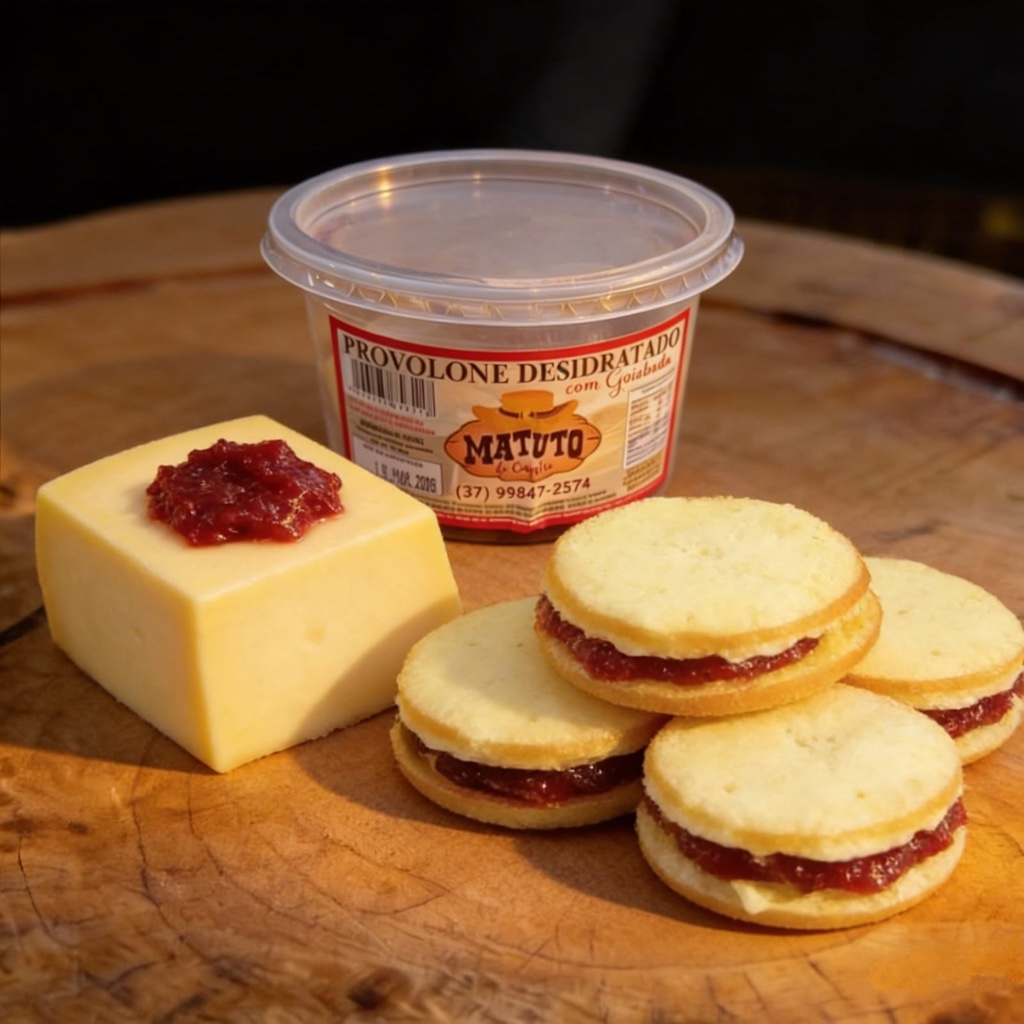 Provolone desidratado com goiabada