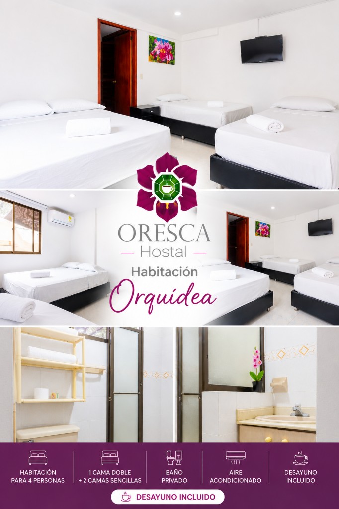 Habitación Orquídea 4 personas