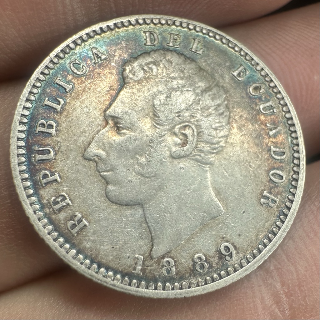 Ecuador Dos decimos 1889 Birmingham XF-AU