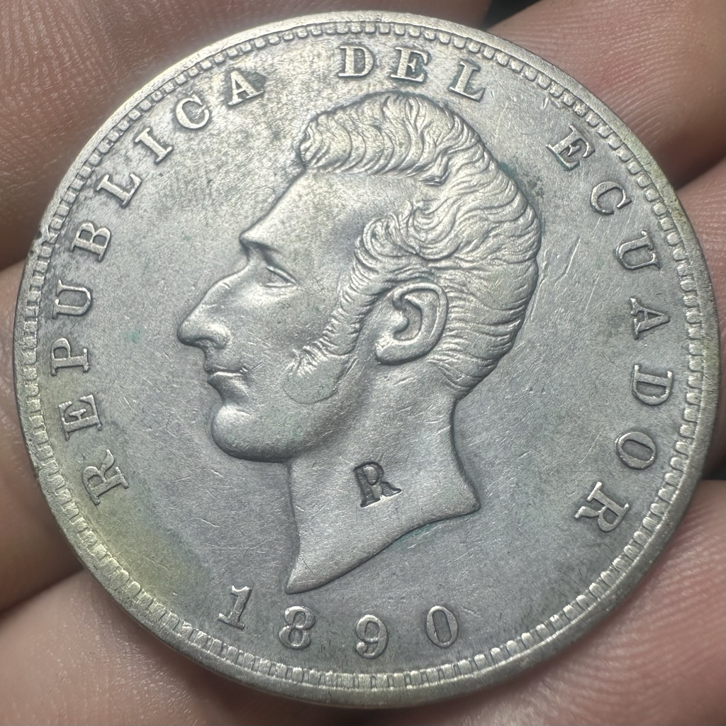 Ecuador Un sucre 1890 contramarca R