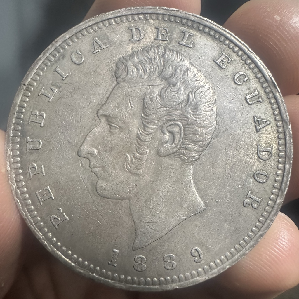 Ecuador Un sucre 1889 Birmingham Derecha UNC