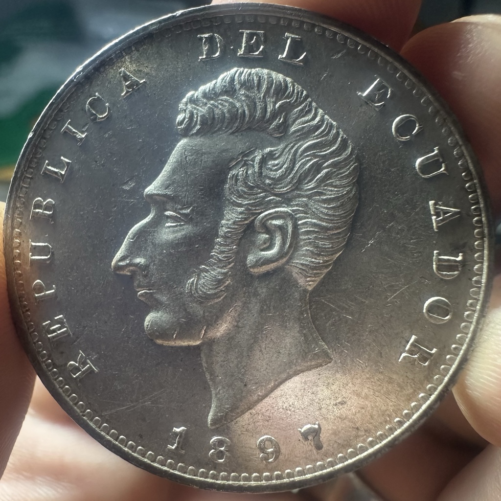 Ecuador Un sucre 1897 Lima Izquierda BU