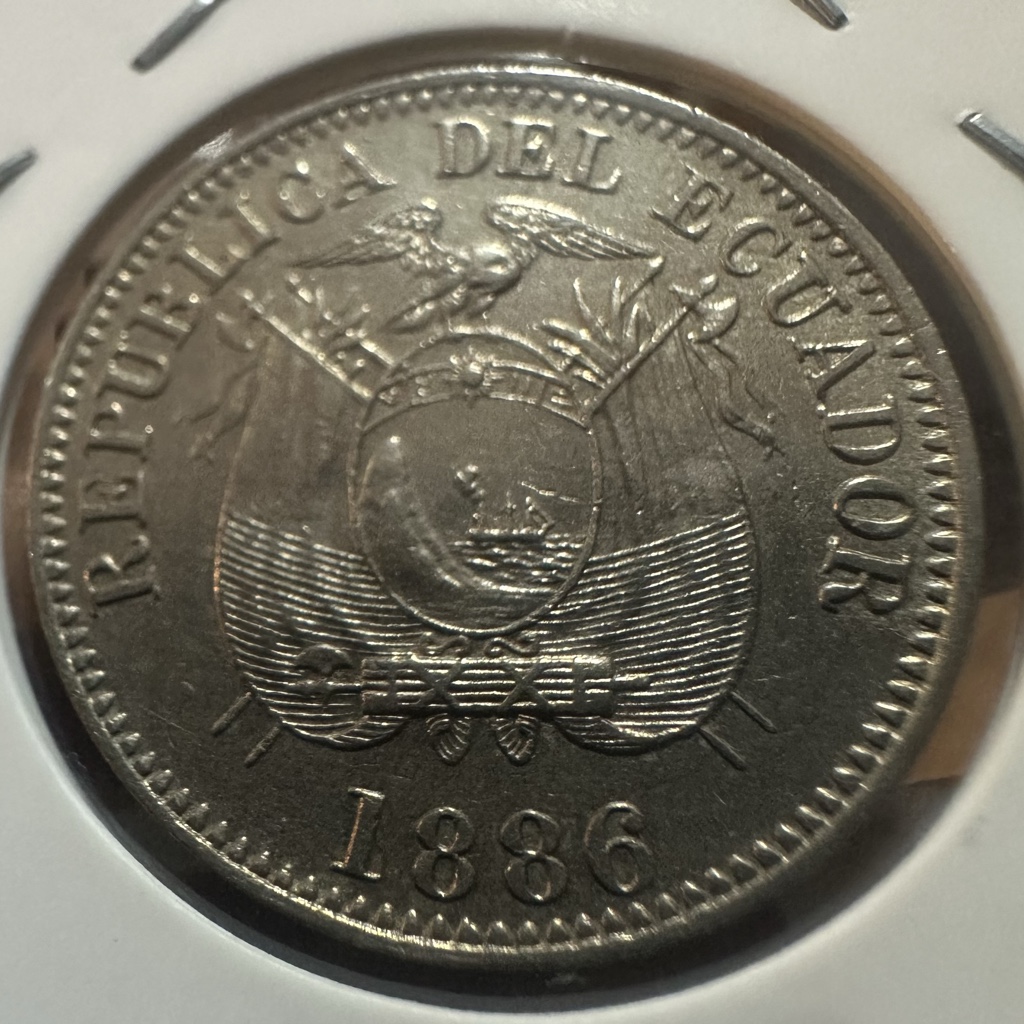 Ecuador medio décimo 1886 UNC