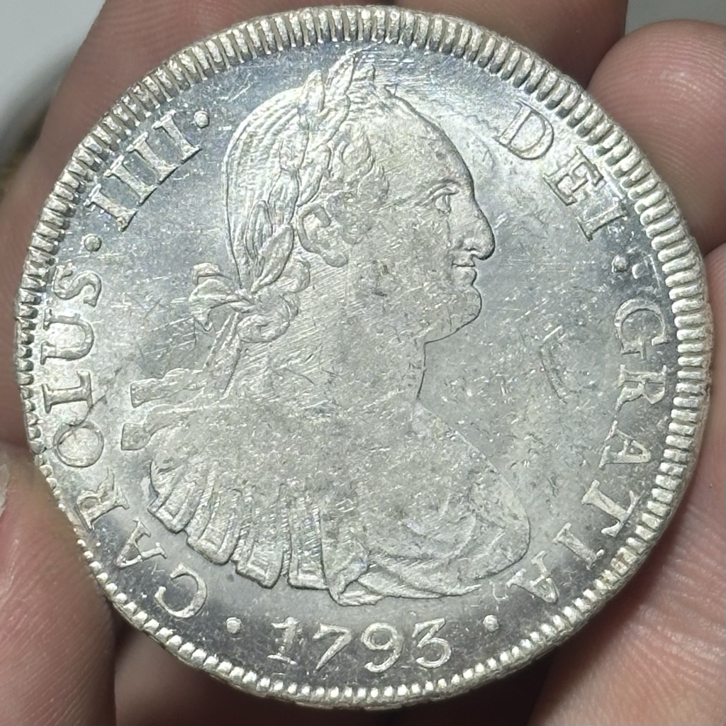 Bolivia 8 reales 1793 Carolius IIII BU