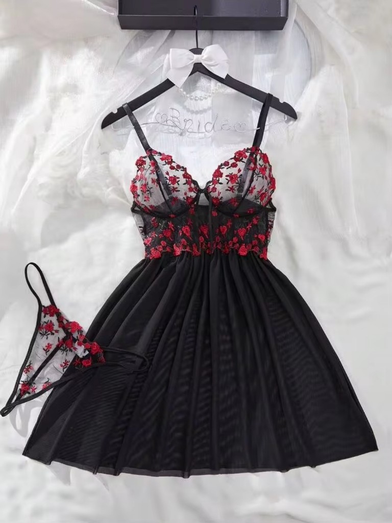 Babydoll Negro Floral