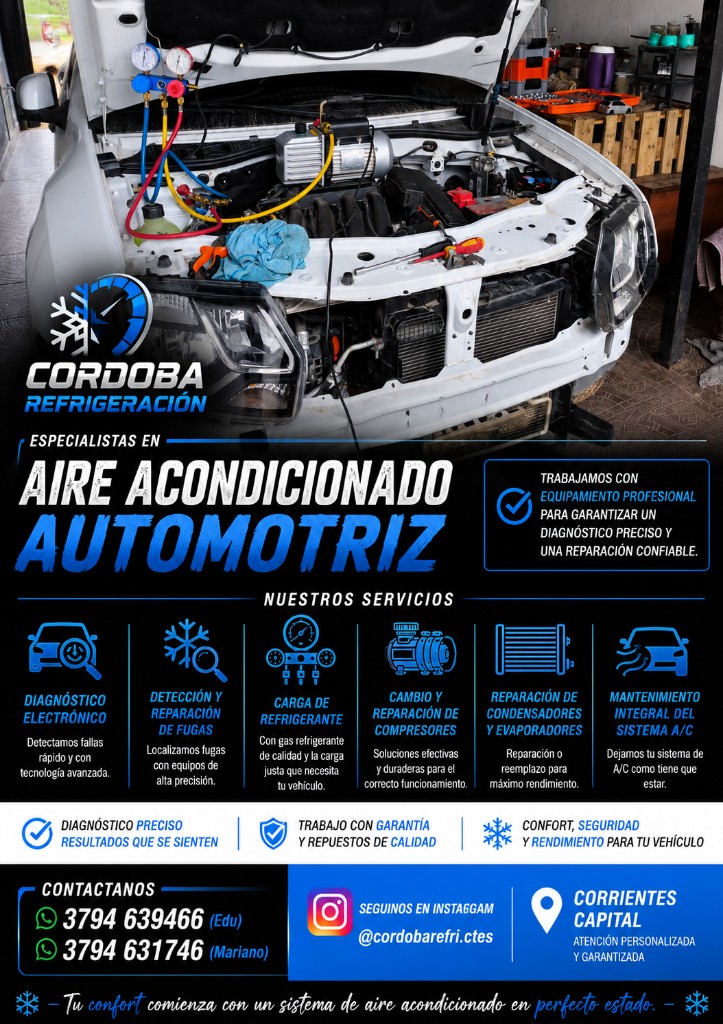 Reparación aire acondicionado automotriz