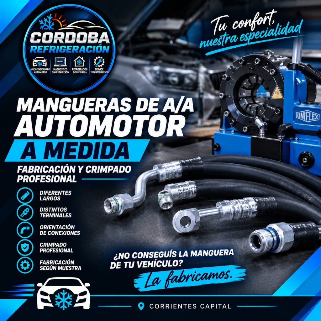Manguera de A/A automotor a medida