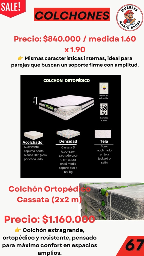 Ortopédico cassata 1.40 x 1.90