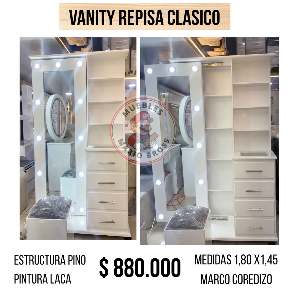 Tocador repisa ( bombillo clásico )