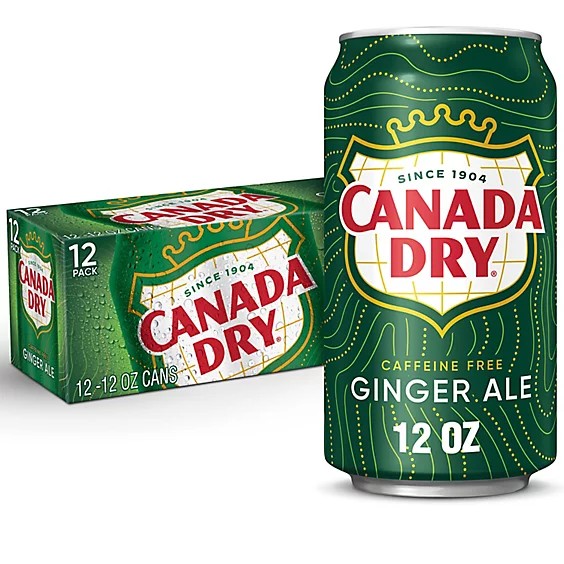 CANADA DRY Ginger Ale caffeine free 12oz 12pack