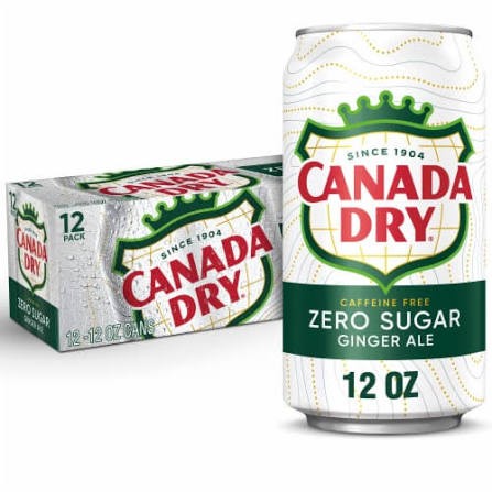 CANADA DRY Ginger Ale Zero Sugar 12oz 12pack