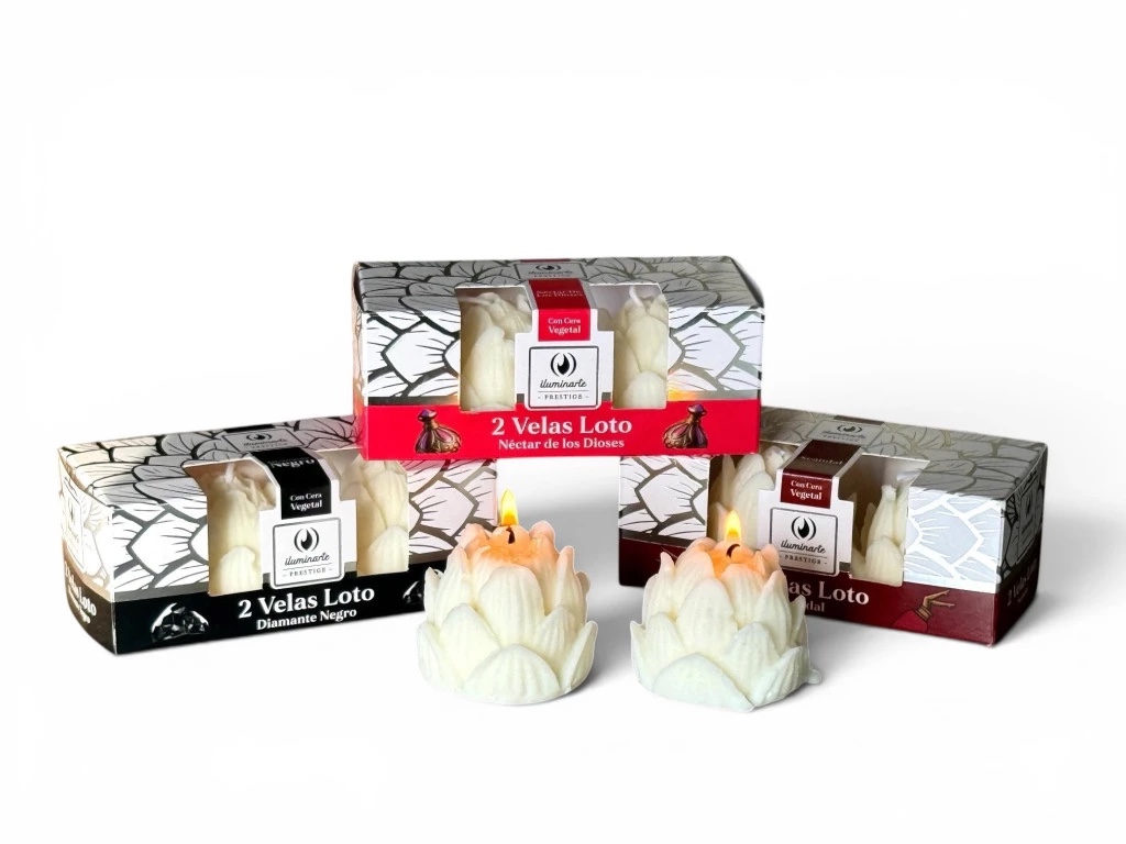 Velas aromáticas Loto Caja x 2 unidades