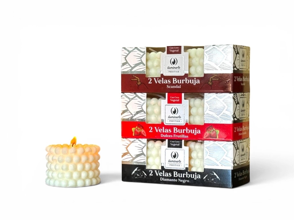 Velas aromáticas burbuja Caja x2 unidades