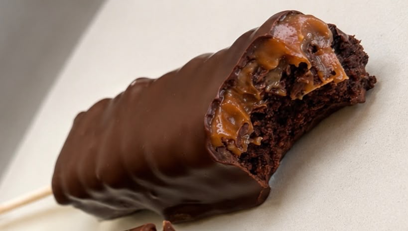 Brownie no palito caramelo salgado