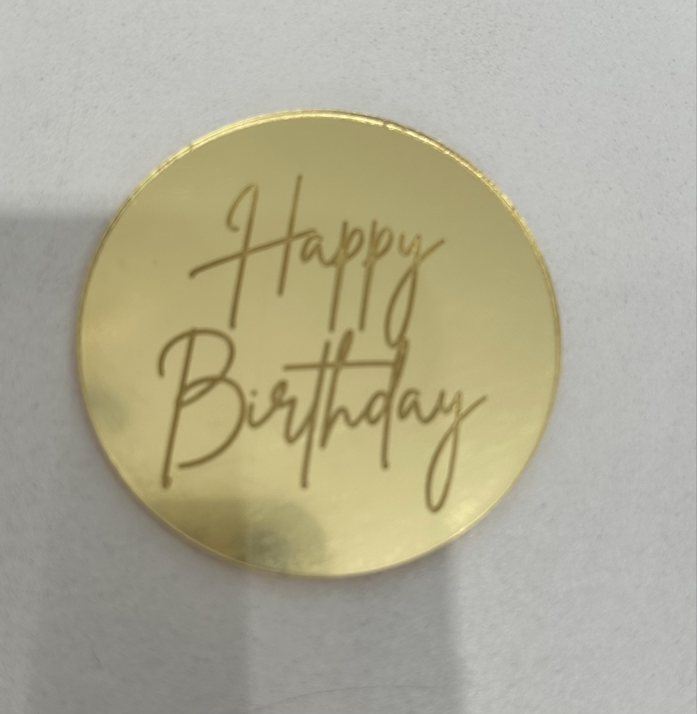Placa redonda happy birthday