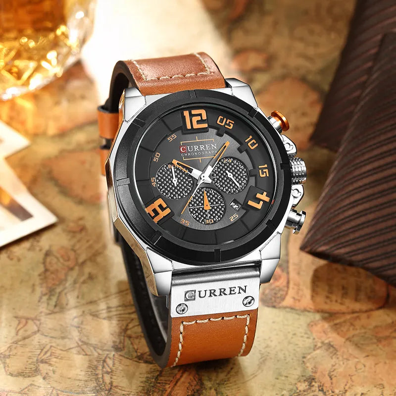 Curren 8287 Cuero-Negro