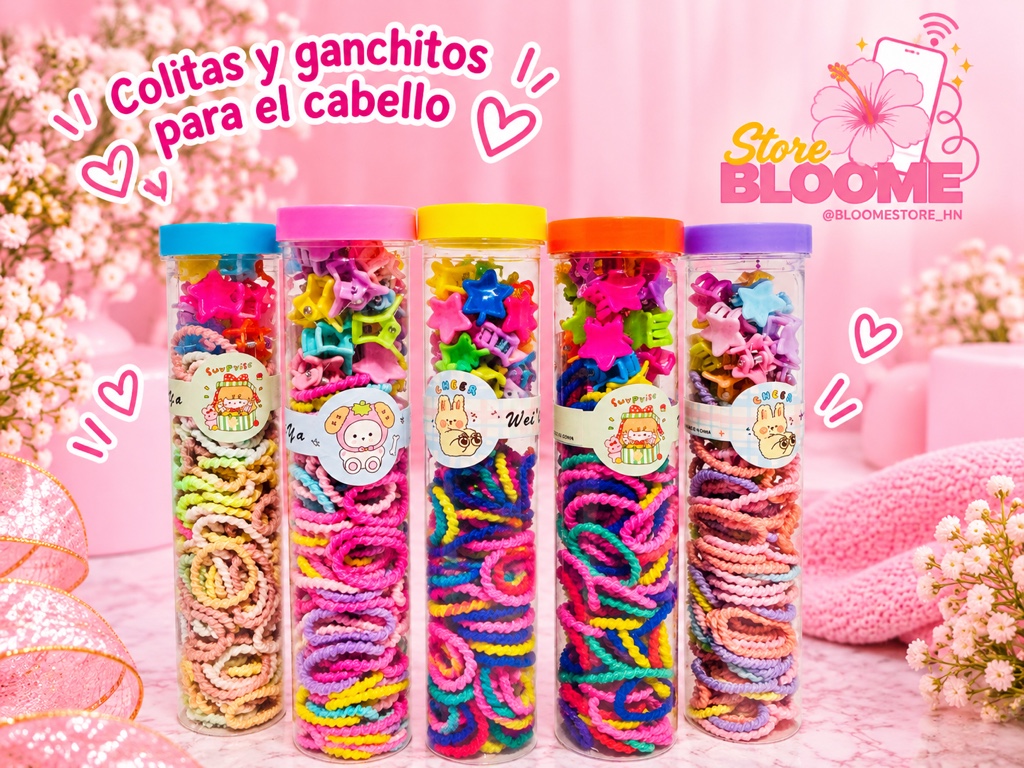 Set de ligas y mini broches