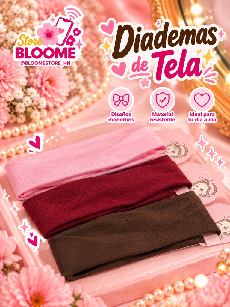 Diademas de tela sencilla