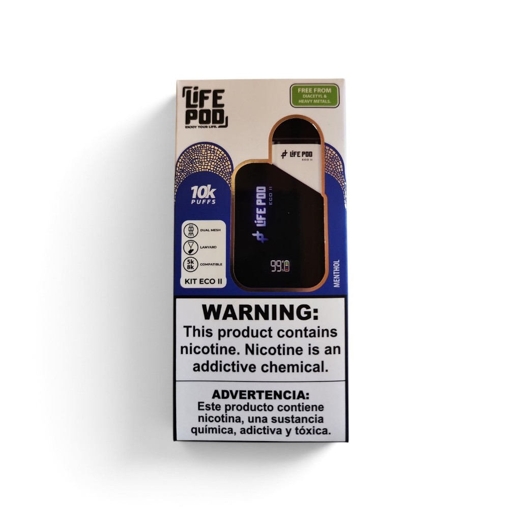 Kit 10K Life Pod - Menthol