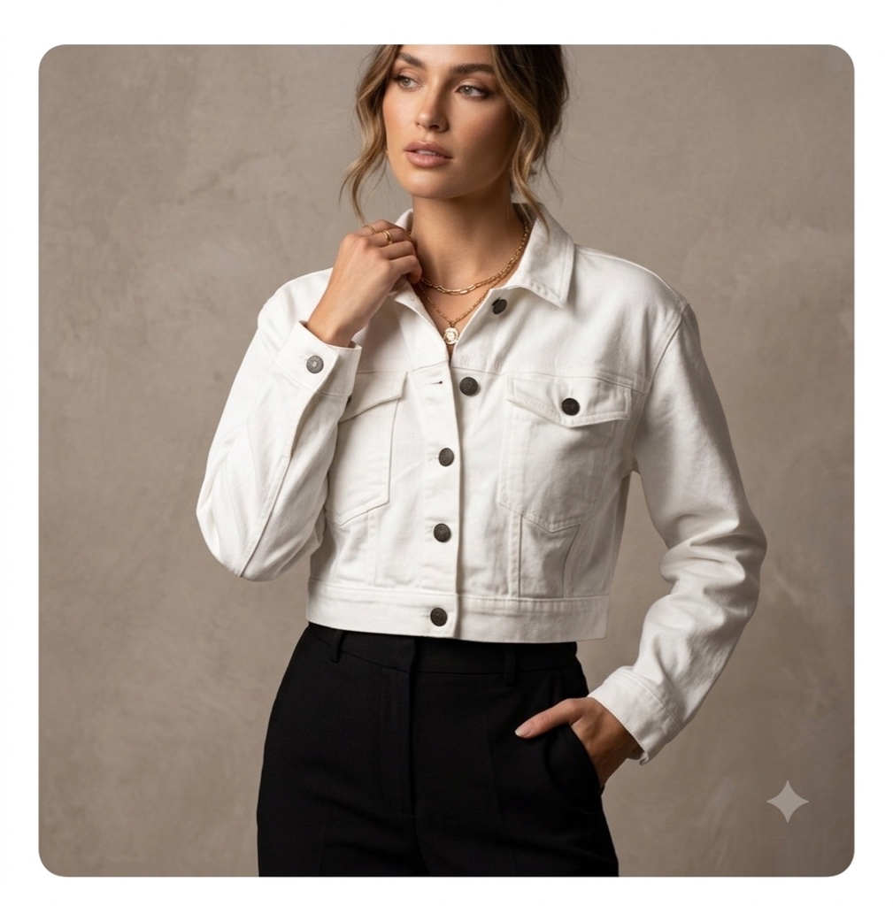 jaqueta cropped branca