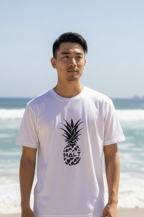 T.shirt branca abacaxi