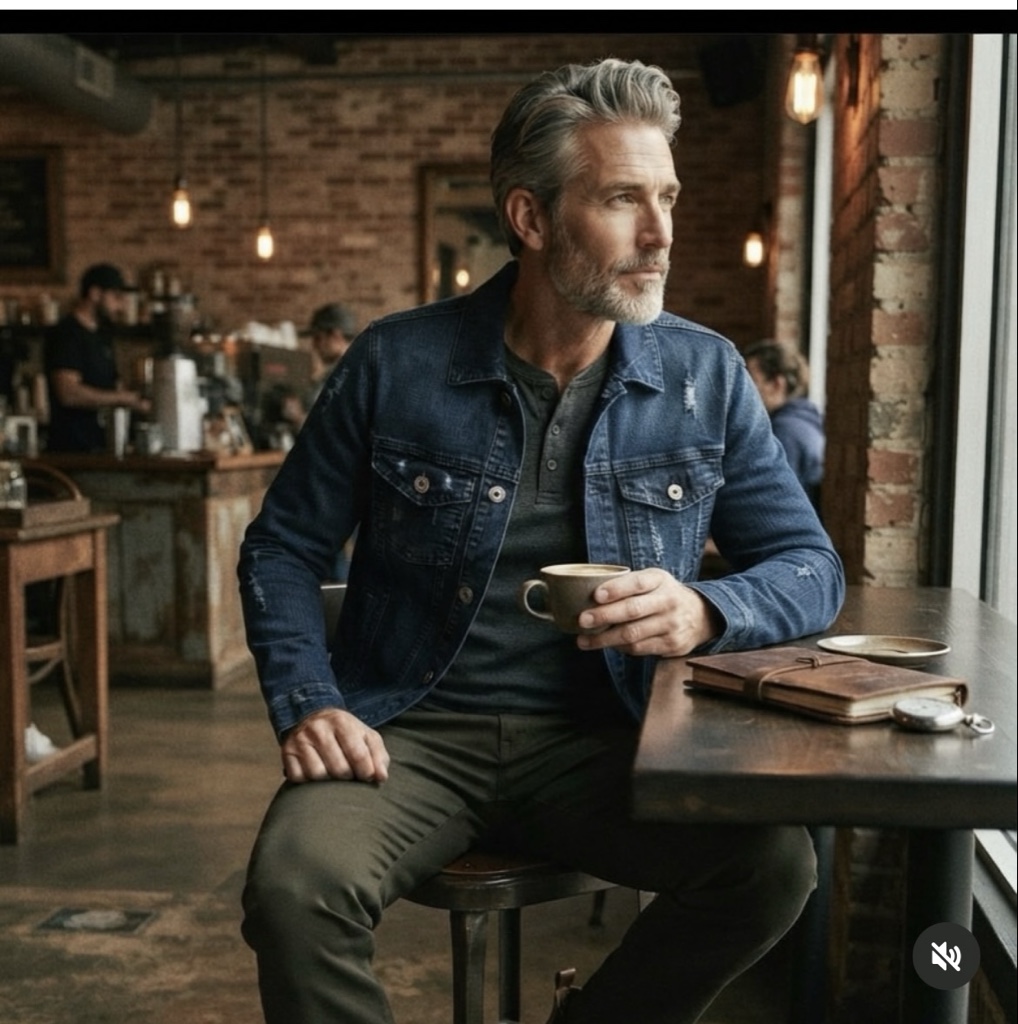 Jaqueta jeans estonada masculina