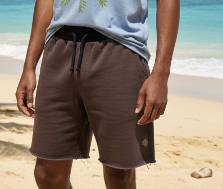 Bermuda moletom marrom