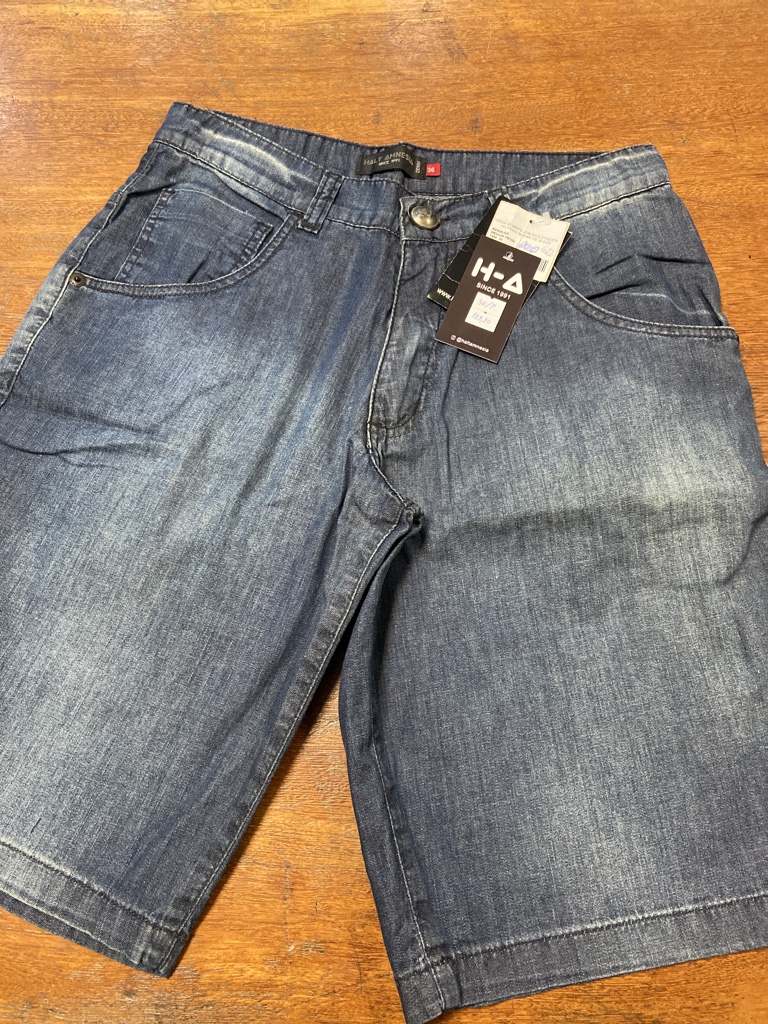 bermuda jeans azul