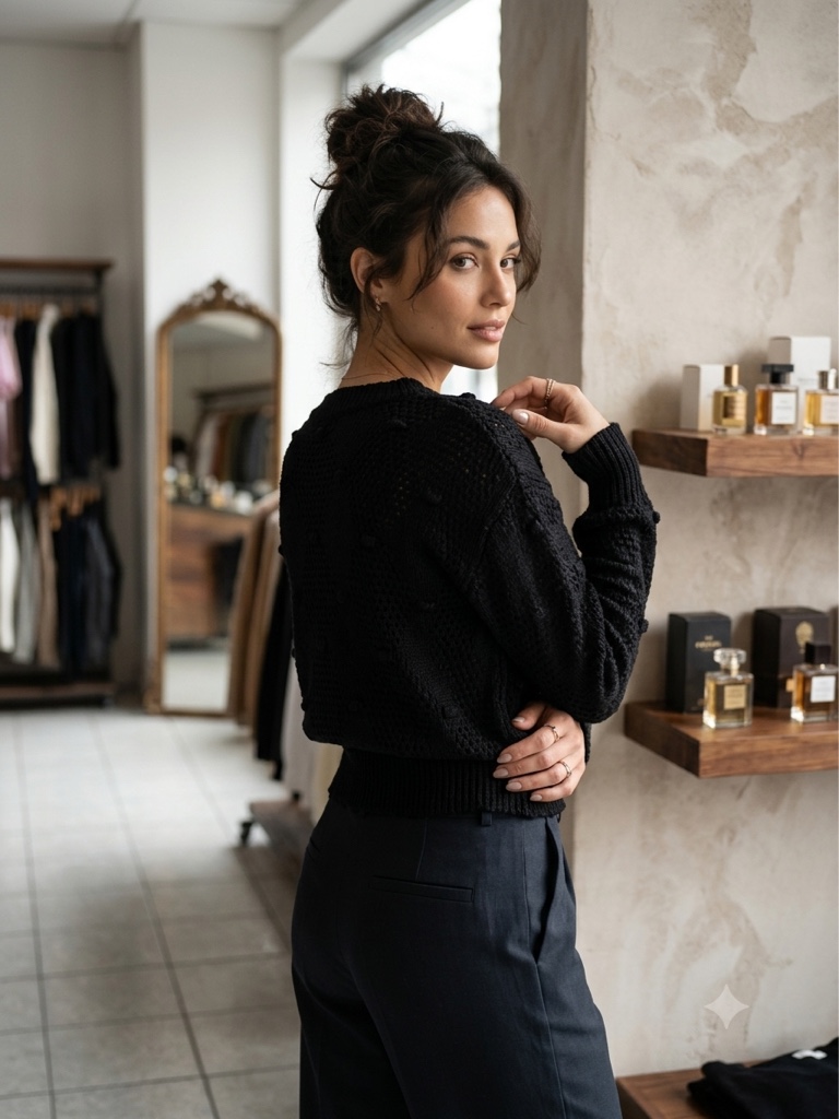 Blusa Tricot preto